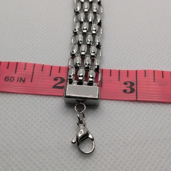 New Elegant Stainless-Steel Popcorn / Fancy Necklace Adjustable Length 18" - 20" - Picture 7 of 10
